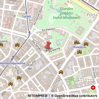 Mappa Via Marina, 1, 20121 Milano, Milano (Lombardia)