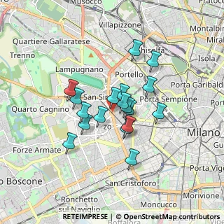 Mappa Piazzale Brescia, 20149 Milano MI, Italia (1.28167)