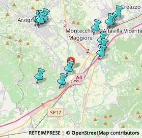 Mappa Via Borgo, 36054 Montebello Vicentino VI, Italia (4.65286)