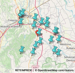 Mappa Piazza Monsignor Caneus, 36023 Longare VI, Italia (7.1365)