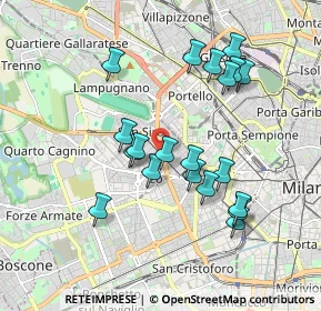 Mappa Via Varazze, 20149 Milano MI, Italia (1.735)