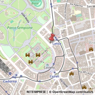 Mappa Piazza Castello, 22, 20121 Milano, Milano (Lombardia)