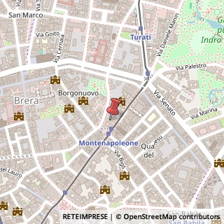Mappa Via dei Giardini, 4, 20121 Milano, Milano (Lombardia)