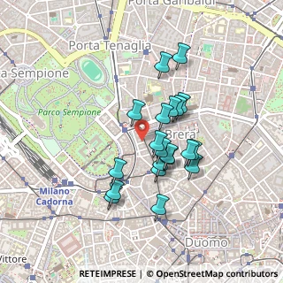 Mappa Via Arco, 20121 Milano MI, Italia (0.3585)