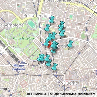 Mappa Via Mercato, 20121 Milano MI, Italia (0.3165)