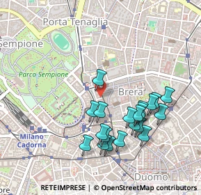 Mappa Via Arco, 20121 Milano MI, Italia (0.4665)
