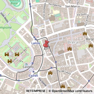 Mappa Foro Buonaparte, 20, 20121 Milano, Milano (Lombardia)