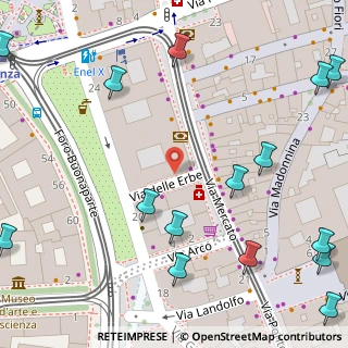 Mappa Via Arco, 20121 Milano MI, Italia (0.1225)