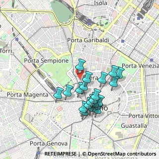 Mappa Via Mercato, 20121 Milano MI, Italia (0.7895)