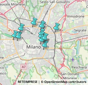 Mappa Via Gustavo Modena, 20129 Milano MI, Italia (2.44091)