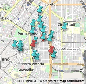 Mappa Via Gustavo Modena, 20129 Milano MI, Italia (0.7675)