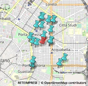 Mappa Via Gustavo Modena, 20129 Milano MI, Italia (0.7405)