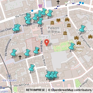 Mappa Via Brera, 20121 Milano MI, Italia (0.173)