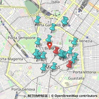 Mappa Via Brera, 20121 Milano MI, Italia (0.854)