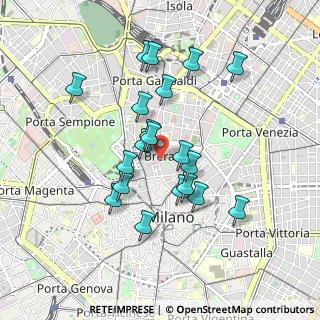 Mappa Via Brera, 20121 Milano MI, Italia (0.8055)