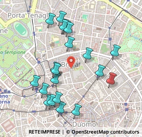 Mappa Via Brera, 20121 Milano MI, Italia (0.4975)