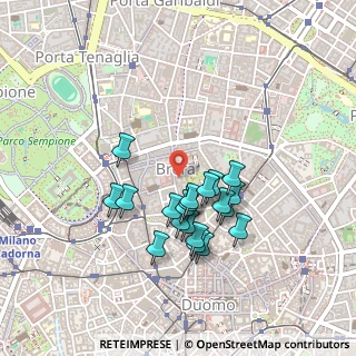 Mappa Via Brera, 20121 Milano MI, Italia (0.384)