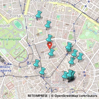 Mappa Via Brera, 20121 Milano MI, Italia (0.62)