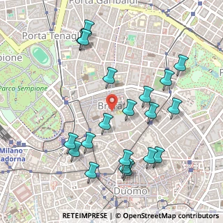 Mappa Via Brera, 20121 Milano MI, Italia (0.543)