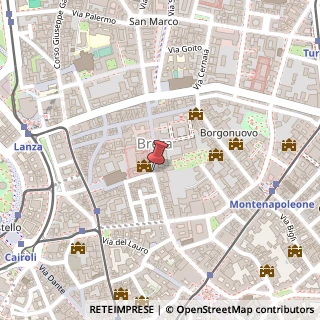 Mappa Via Brera,  16, 20121 Milano, Milano (Lombardia)