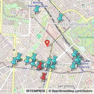 Mappa Via Mario Pagano, 20121 Milano MI, Italia (0.6545)