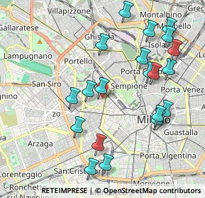 Mappa Via Mario Pagano, 20121 Milano MI, Italia (2.182)