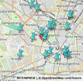 Mappa Via Mario Pagano, 20121 Milano MI, Italia (1.9485)