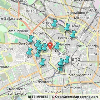 Mappa Via Mario Pagano, 20121 Milano MI, Italia (1.59533)