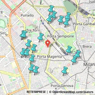 Mappa Via Mario Pagano, 20121 Milano MI, Italia (1.1745)