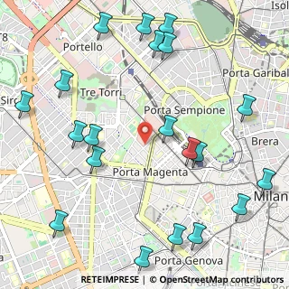Mappa Via Mario Pagano, 20121 Milano MI, Italia (1.3835)