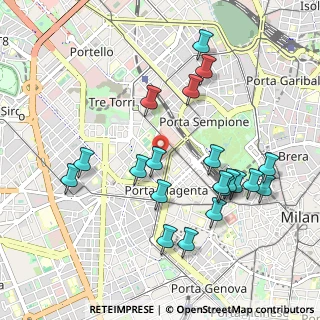Mappa Via Mario Pagano, 20121 Milano MI, Italia (1.0285)