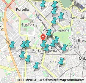 Mappa Via Mario Pagano, 20121 Milano MI, Italia (0.9935)
