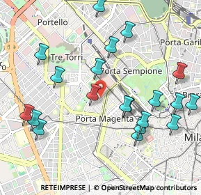 Mappa Via Mario Pagano, 20121 Milano MI, Italia (1.129)