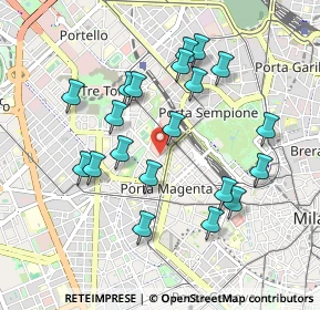 Mappa Via Mario Pagano, 20121 Milano MI, Italia (0.9145)