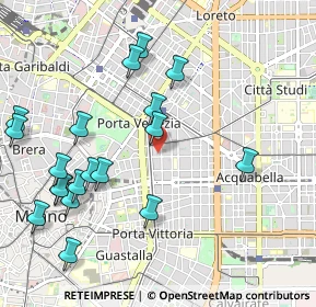Mappa Via Felice Bellotti, 20129 Milano MI, Italia (1.21)
