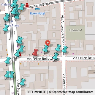 Mappa Via Felice Bellotti, 20129 Milano MI, Italia (0.07308)