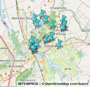 Mappa Via Lorenzo Garda, 10015 Ivrea TO, Italia (1.3795)