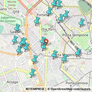 Mappa Via Monte Rosa, 20145 Milano MI, Italia (1.2425)