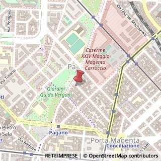 Mappa Via Bernardino Telesio, 25, 20145 Milano, Milano (Lombardia)