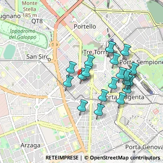 Mappa Via San Siro, 20149 Milano MI, Italia (0.8525)