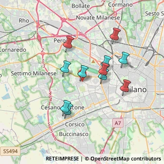 Mappa Via Giulio Ferreri, 20153 Milano MI, Italia (3.14182)