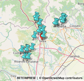 Mappa Via Castiglia, 10015 Ivrea TO, Italia (13.76842)