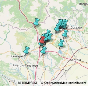 Mappa Via Cascinette, 10015 Ivrea TO, Italia (8.866)