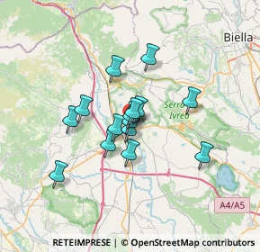 Mappa Via Cascinette, 10015 Ivrea TO, Italia (4.77467)