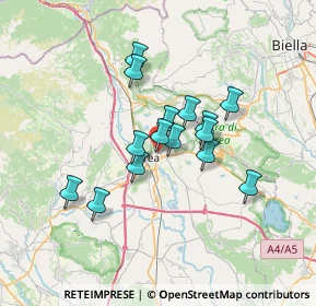 Mappa Via Cascinette, 10015 Ivrea TO, Italia (5.192)