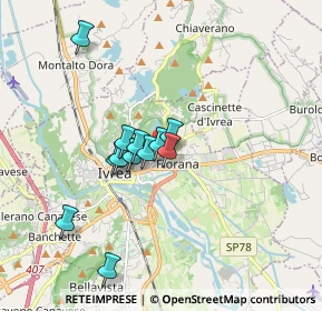 Mappa Via Cascinette, 10015 Ivrea TO, Italia (1.34917)