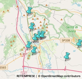 Mappa Via Cascinette, 10015 Ivrea TO, Italia (4.45273)