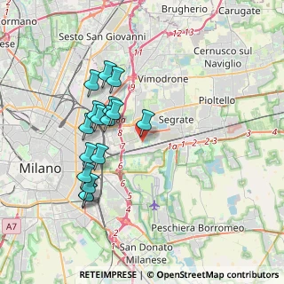 Mappa Via Abruzzi, 20090 Segrate MI, Italia (3.50063)