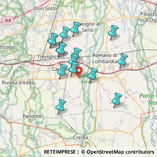 Mappa Via Ponchielli, 24050 Mozzanica BG, Italia (6.80333)