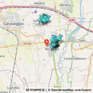 Mappa Via Ponchielli, 24050 Mozzanica BG, Italia (1.259)